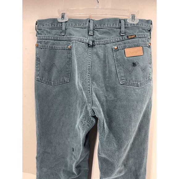 Vintage Wrangler Made In USA 936KMT Dark Green Jeans Size 34x29 Western 80/90s - Picture 12 of 13